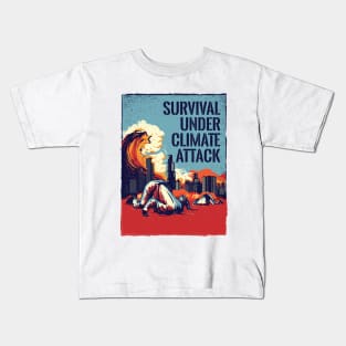 survival under climate attack Kids T-Shirt